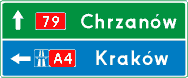 Znaki drogowe E-2e
