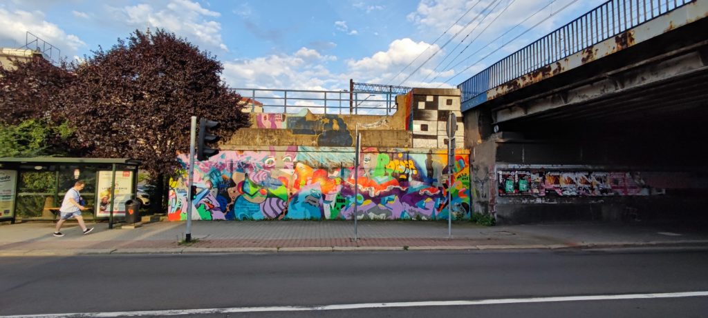 Graffiti okolice ulicy Mariackiej w Katowicach