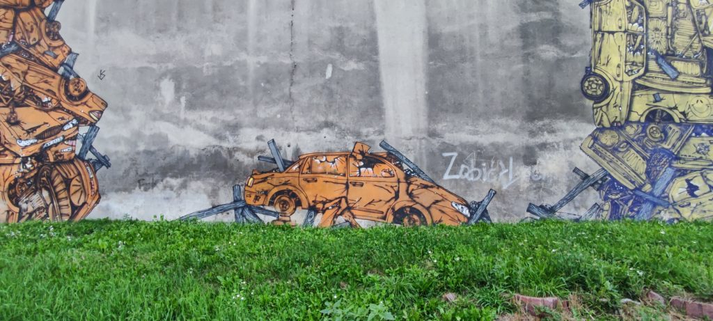 Graffiti w Katowicach przy ul. Grundmana