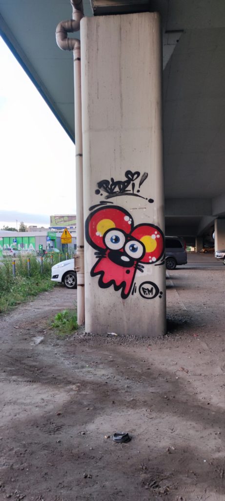 Grafiiti przy wiadukcie w Katowicach na ul. Geopper-Mayer