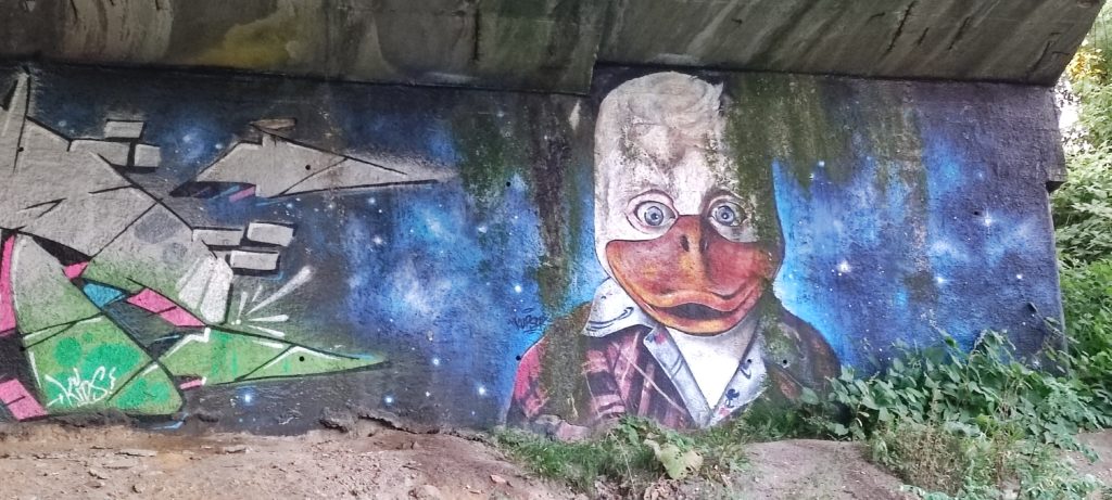 Graffiti pod Wiaduktem w kierunku Dąbrówka Mała